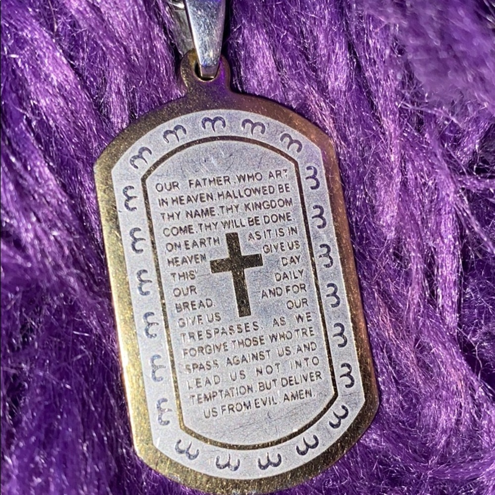 "The Lord's Prayer" charm necklace